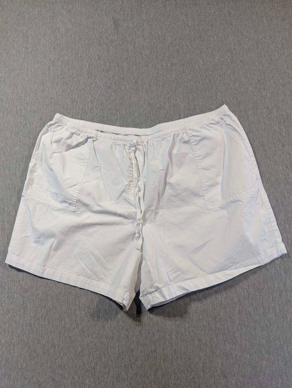 L.L. Bean Classic Fit Cotton Shorts Women's 2X White